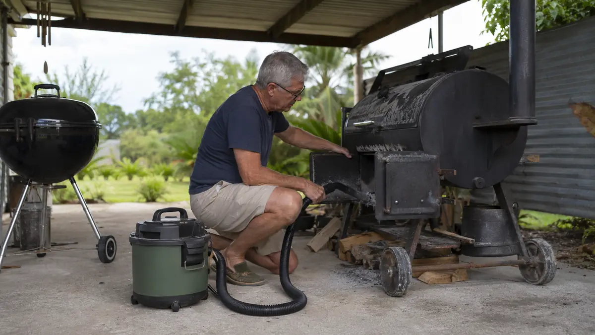 How to Clean Out an Offset Smoker With an Ash Vacuum